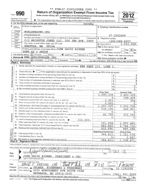 Form 990 (2012) Worldreader.org