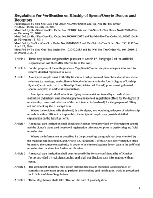Taiwan Kinship Verification Form
