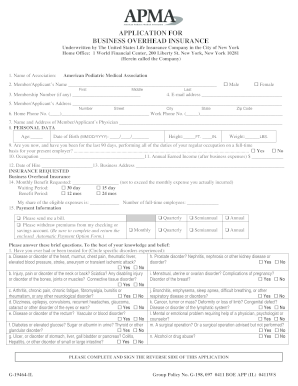 Business Overhead Insurance Application