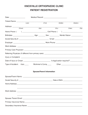 Patient Registration Form