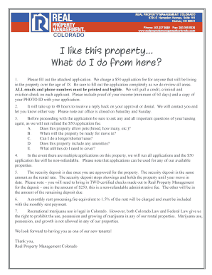 Colorado Rental Application