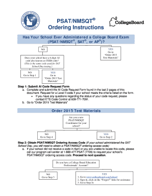 PSAT/NMSQT Ordering Instructions