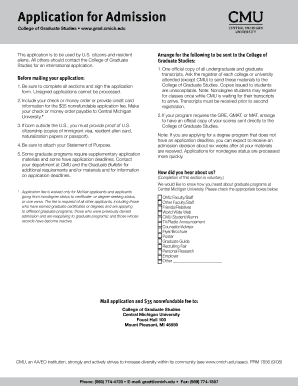 Graduate Admission Application