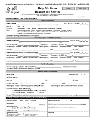 Help Me Grow Request for Service Form