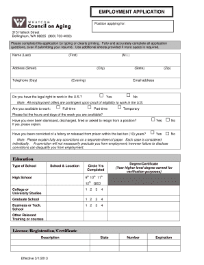 Employment Application Form