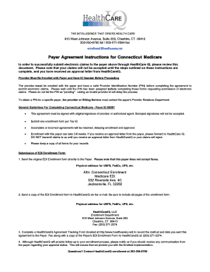 Connecticut Medicare EDI Enrollment Form