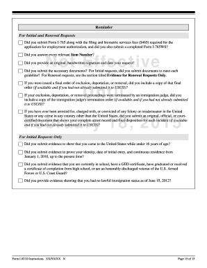 USCIS Form I-821D DACA Request