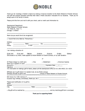 Noble Network Donation Form