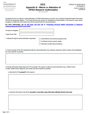 HIPAA Waiver Request Form