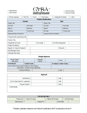 Staffing Request Form