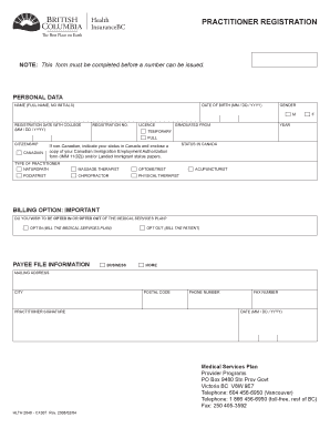 Practitioner Registration Form