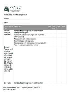 Interim Clinical Field Assessment Report