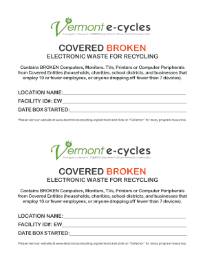 Electronic Waste Recycling Form