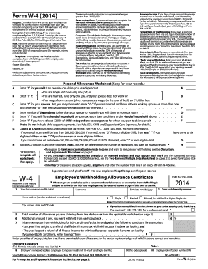 Form W-4 (2014)