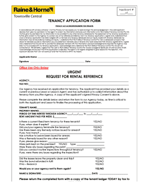 Tenancy Application Form