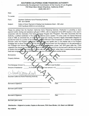 California First Home Mortgage Program DPA Grant Requisition