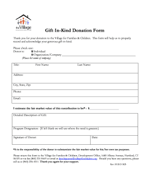 In kind donation form template - Gift In-Kind Donation Form - The Village - thevillage