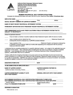 California Reciprocal Self-Certification Form