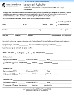 Employment Application Form