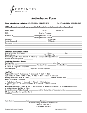 Medical Authorization Form