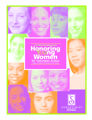Soroptimist Violet Richardson Award Application