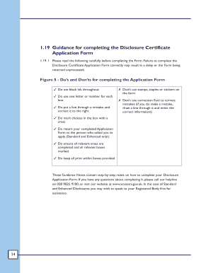 Disclosure Certificate Application Form