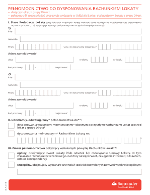 Power of Attorney for Bank Deposit Account Management