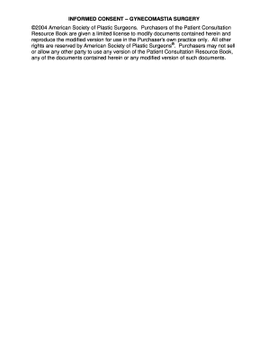 Informed Consent Gynecomastia Surgery