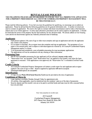 Rental Application Form