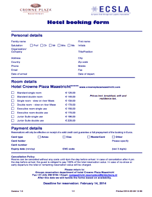 Hotel Booking Form
