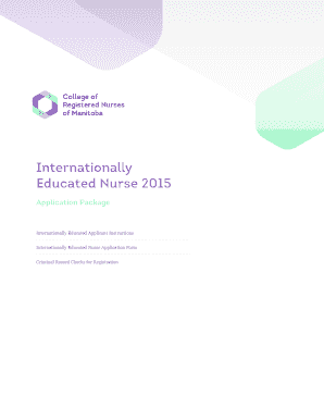 Internationally Educated Nurse Application Form