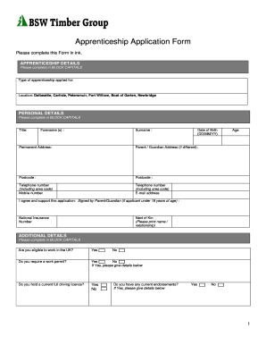 UK Apprenticeship Application Form