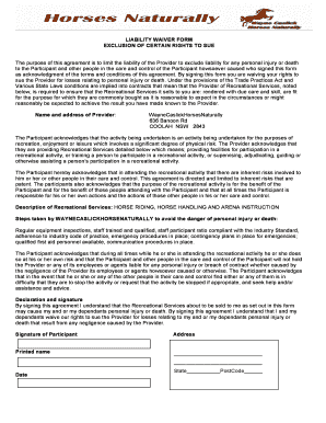 Waiver of liability form pdf - Application &amp