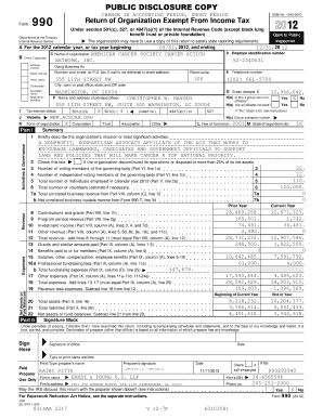 Form 990 2012