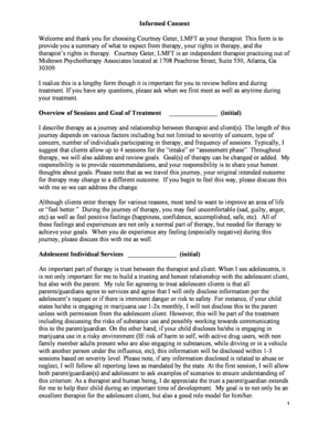 Informed Consent for Therapy