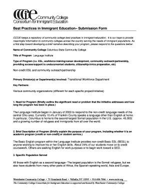 Immigrant Education Program Submission Form