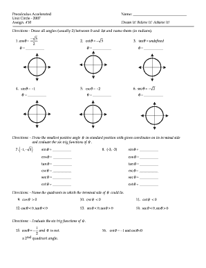 Directions - Draw the smallest positive angle - www2 d125