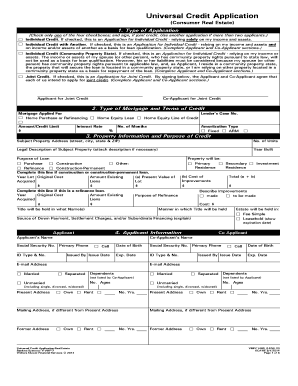 Universal Credit Application Real Estate