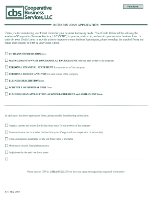 Business Loan Application Form