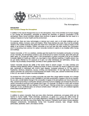 Environmental Science Activity Sheet