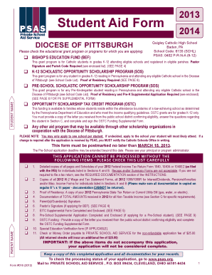 Student Aid Form