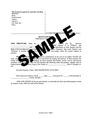 Georgia Quitclaim Deed