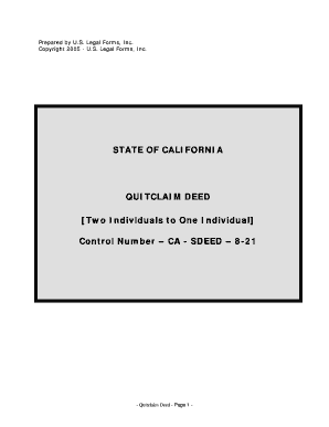 California Quitclaim Deed