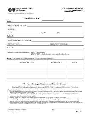 EDI Enrollment Request Form