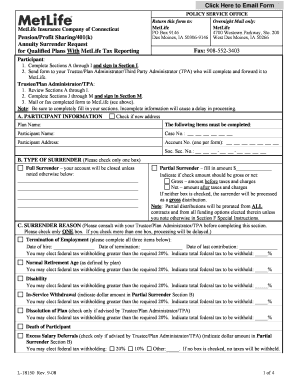 Annuity Surrender Request Form