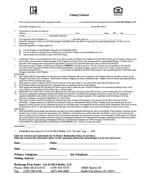 Florida Listing Contract