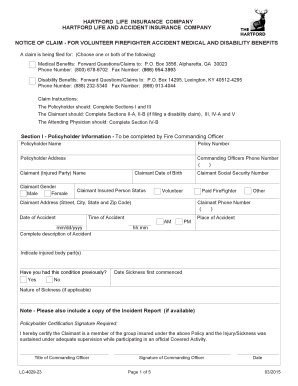Fillable Online HARTFORD LIFE INSURANCE COMPANY HARTFORD LIFE AND Fax