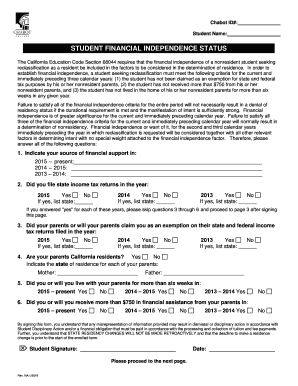 California Residency Reclassification Petition