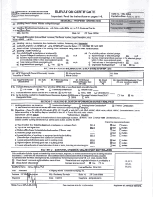 FEMA Elevation Certificate