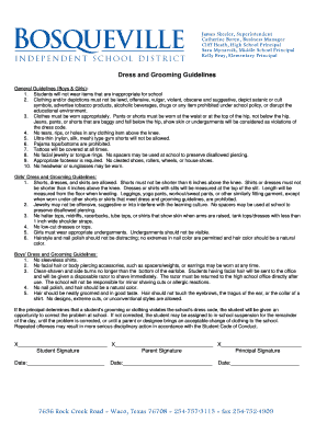 School Dress and Grooming Policy